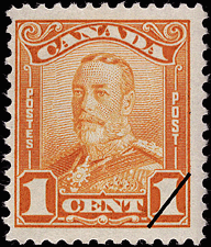 Timbre de 1928 - Roi Georges V - Timbre du Canada
