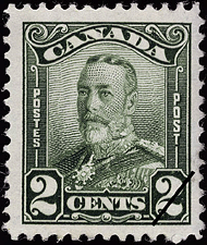 1928 - Roi Georges V - Canadian stamp - Stamps of Canada