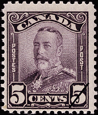 1928 - Roi Georges V - Canadian stamp - Stamps of Canada