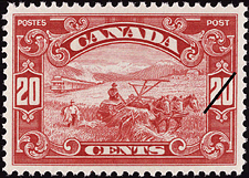 Harvesting  1929 - Canadian stamp