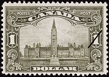 Timbre de 1929 - Parlement  - Timbre du Canada