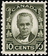 1931 - Cartier  - Canadian stamp - Stamps of Canada