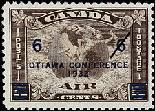 Timbre de 1932 - Air, Mercure  - Timbre du Canada