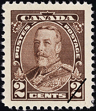 King Georges V 1935 - Canadian stamp