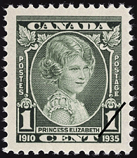 Princess Elizabeth  1935 - Canadian stamp
