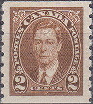 King George VI 1937 - Canadian stamp