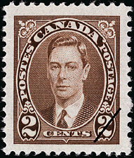 1937 - King George VI  - Canadian stamp - Stamps of Canada