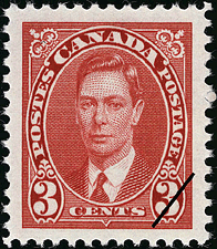 1937 - Roi Georges VI - Canadian stamp - Stamps of Canada