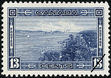 Timbre de 1938 - Port d'Halifax - Timbre du Canada