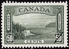 Timbre de 1938 - Port de Vancouver - Timbre du Canada