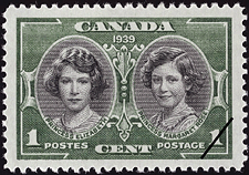 1939 - Elizabeth & Margaret Rose - Canadian stamp - Stamps of Canada