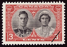 1939 - George VI & Elizabeth - Canadian stamp - Stamps of Canada