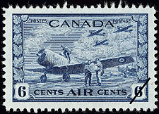 1942 - Air - Canadian stamp - Stamps of Canada