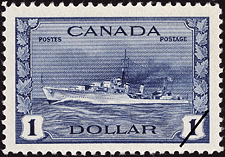 Destroyer 1942 - Canadian stamp