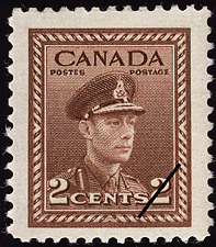 1942 - Roi Georges VI  - Canadian stamp - Stamps of Canada