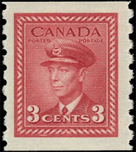 King George VI  1942 - Canadian stamp