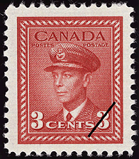Timbre de 1942 - Roi Georges VI  - Timbre du Canada