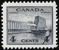 Timbre de 1942 - Entrepôt à grain - Timbre du Canada