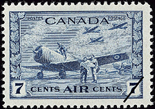 1943 - Air - Canadian stamp - Stamps of Canada