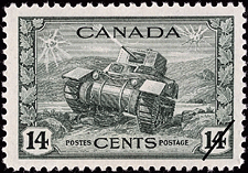 1943 - Ram Tank - Canadian stamp - Stamps of Canada