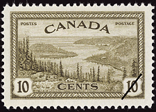 Timbre de 1946 - Lac de l'Ours - Timbre du Canada