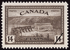 Timbre de 1946 - Hydroélectrique - Timbre du Canada