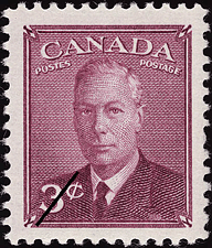 1949 - King Georges VI - Canadian stamp - Stamps of Canada