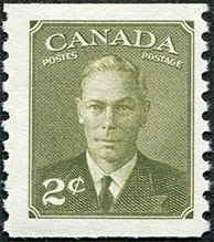 Timbre de 1951 - Roi Georges VI - Timbre du Canada