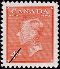 1951 - Roi Georges VI - Canadian stamp - Stamps of Canada