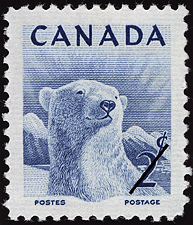 1953 - Polar Bear - Canadian stamp - Stamps of Canada