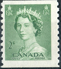 1953 - Reine Elizabeth II - Canadian stamp - Stamps of Canada