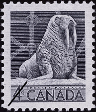 1954 - Walrus - Canadian stamp - Stamps of Canada