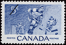 Timbre de 1956 - Hockey - Timbre du Canada