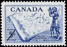 David Thompson 1957 - Canadian stamp
