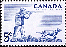 1957 - Hunting - Canadian stamp - Stamps of Canada
