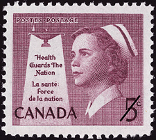 1958 - Health Guards the Nation - Canadian stamp - Stamps of Canada