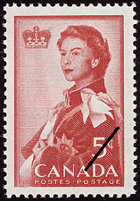 Timbre de 1959 - Visite royale - Timbre du Canada