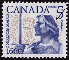 Timbre de 1960 - Dollard des Ormeaux - Timbre du Canada