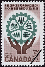 Timbre de 1961 - Richesses renouvelables - Timbre du Canada