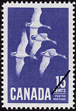 1963 - Canada Geese - Canadian stamp - Stamps of Canada