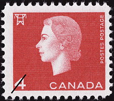 Timbre de 1963 - Reine Elizabeth II - Timbre du Canada