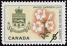 1964 - White Garden Lily, Quebec - Canadian stamp - Stamps of Canada