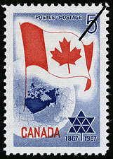 Timbre de 1967 - Centenaire, 1867-1967 - Timbre du Canada
