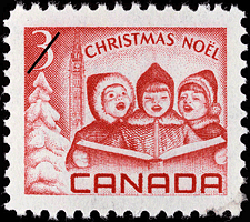 Children singing Carols  1967 - Canadian stamp