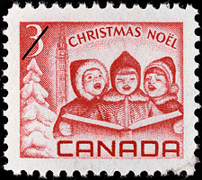 1967 - Children singing Carols  - Canadian stamp - Stamps of Canada