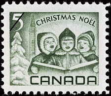Children singing Carols  1967 - Canadian stamp