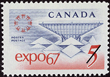 Timbre de 1967 - Expo 67 - Timbre du Canada