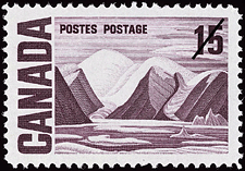 Montagnes du Groenland 1967 - Timbre du Canada