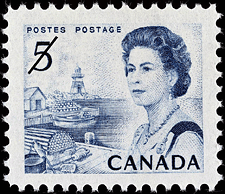 1967 - Queen Elizabeth II, Atlantic Coast - Canadian stamp - Stamps of Canada