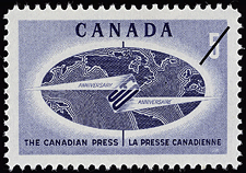 The Canadian Press, 50th Anniversary  1967 - Canadian stamp